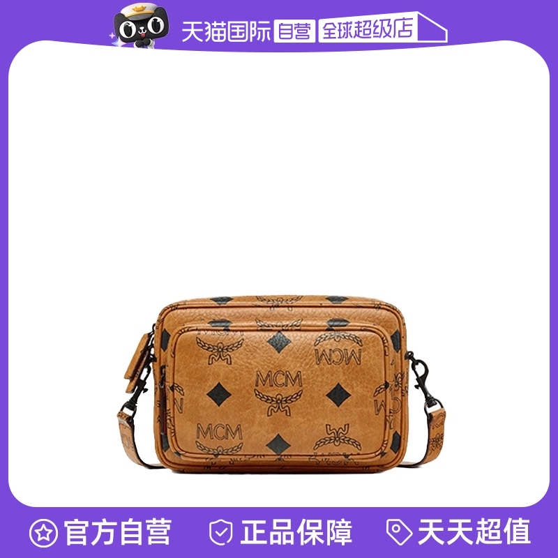 自营单肩斜挎包MCM干邑色