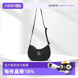 经典 MLB男女复古时尚 NY满印老花牛仔腋下手提挎包BQMV45N 自营