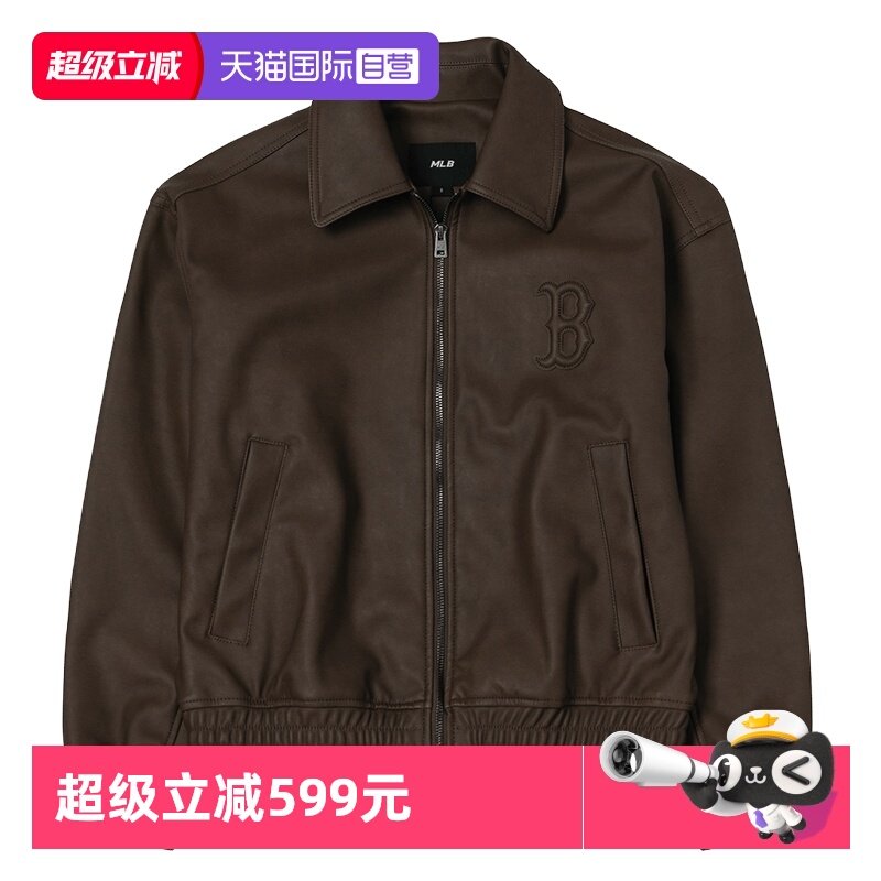 【自营】MLB仿皮夹克男女装休闲服时尚复古网衬上衣羊羔绒皮外套,运动服/休闲服装,运动茄克/外套,淘宝优惠券,粉丝福利购,淘宝优惠卷