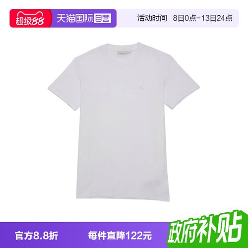 CalvinKlein纯棉圆领短袖T恤