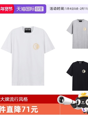 【自营】VJC范思哲 男士棉质宽松版圆领短袖T恤 74GAHT10 CJ00T