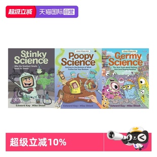 生物科学绘本图画书 自营 Kay Poopy Stinky 英文原版 Germy 预售 儿童科普读物 Edward Science 3册精装