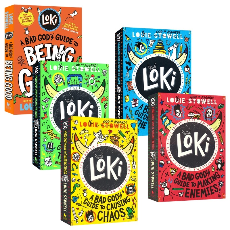 【自营】Loki 洛基日记系列1-5册 英文原版 爆笑日记体章节书 涂鸦插画故事 坏神搞事指南 树敌指南 9-12岁 课外阅读 北欧神话元素