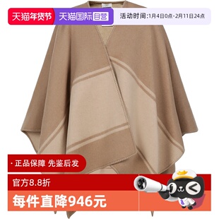 【自营】Fendi芬迪 女士羊毛外套式斗篷披肩 FXX720 冬季新款围巾