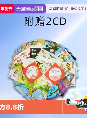 【自营】自然拼读 级别2 红色套装AB 柯林斯大猫自然拼读系列 Collins Big Cat Phonics Red 28册 Band 2 附赠2CD 3-4岁 英文原版