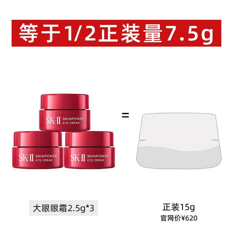 【国内专柜】SK-II赋能焕采眼霜2.5g*3瓶 黑眼圈细纹淡化保湿sk2