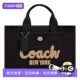 字母印花手提包斜挎帆布包CP158LHBLK 蔻驰女士时尚 自营 COACH