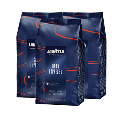 【自营】意大利LAVAZZA拉瓦萨进口espresso中度烘焙咖啡豆1kg*3袋