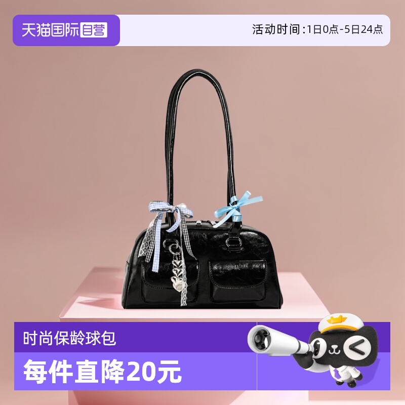 【自营】JANE KLAIN新款时尚复古保龄球包单肩包甜酷百搭包包礼物