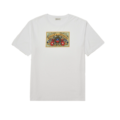 Bally/巴利时尚男士印花圆领短袖