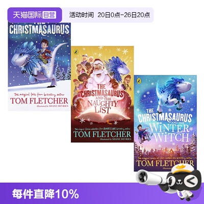 【自营】预售 英文原版 The Christmasaurus 3册合售 圣诞恐龙 入围英国国家图书奖 Tom Fletcher 儿童魔幻冒险故事小说