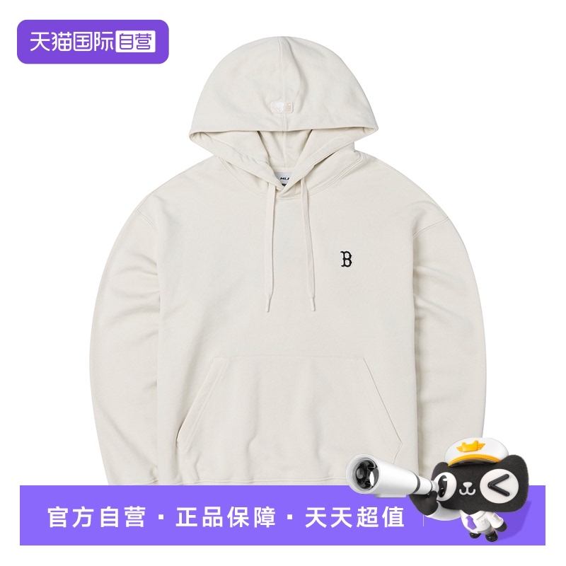 【自营】MLB连帽卫衣男女装经典款宽松运动服休闲上衣套连帽头衫