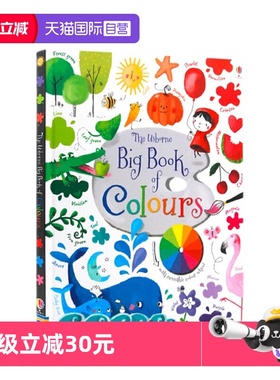 【自营】Usborne出品 孩子的色彩启蒙全书 Big Book of Colours颜色识别 11大色系130余种颜色英文原版 儿童色彩早教认知 艺术启蒙