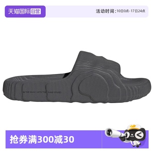三叶草黑武士厚底凉鞋 阿迪达斯男女拖鞋 Adidas HP6522 自营