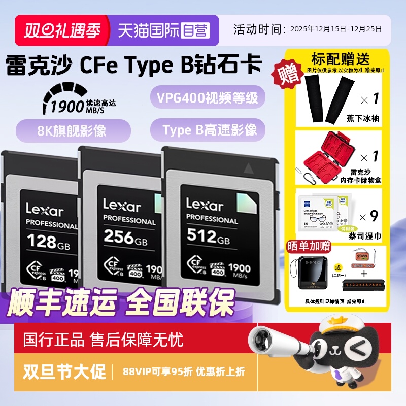 官方自营雷克沙TypeB相机储存卡