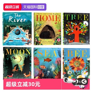 大开挖洞 Teckentrup 秘密英文原版 Tree Seasons蜜蜂Bee河流River 四季 大自然 绘本 Britta 亲子早教洞洞书平装 自营