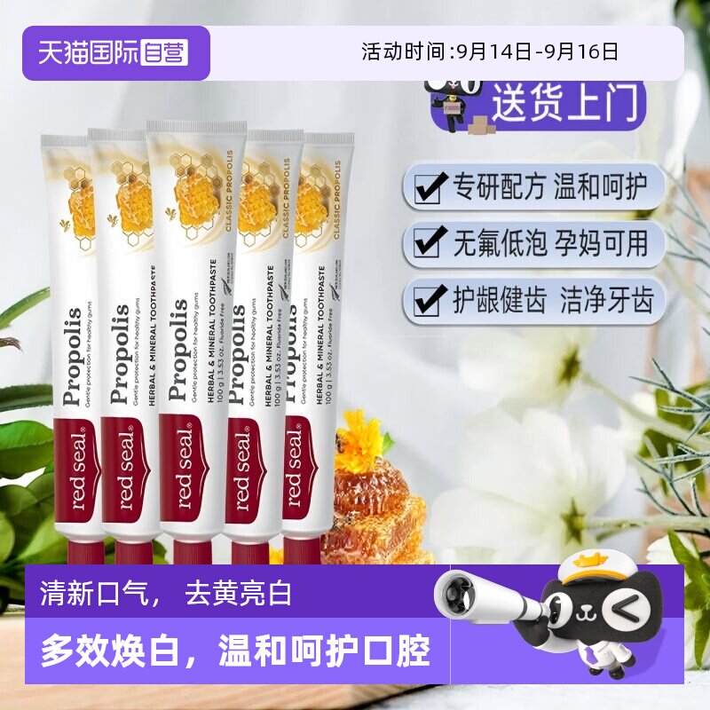 红印清洁牙齿无氟进口牙膏图片