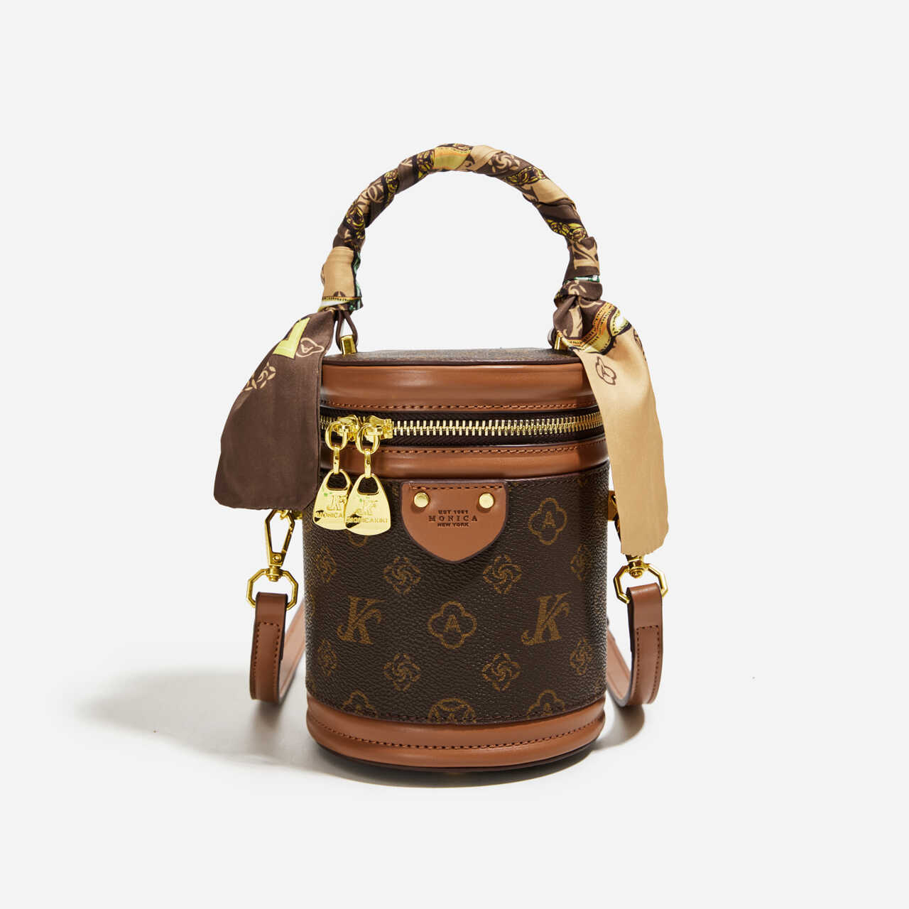 2024新款流行印花水桶包