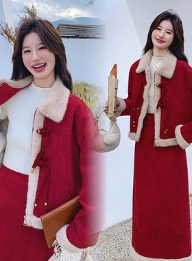 【现货上新】红色新中式羽绒（90老标）套装2C079-4573-p275-k408