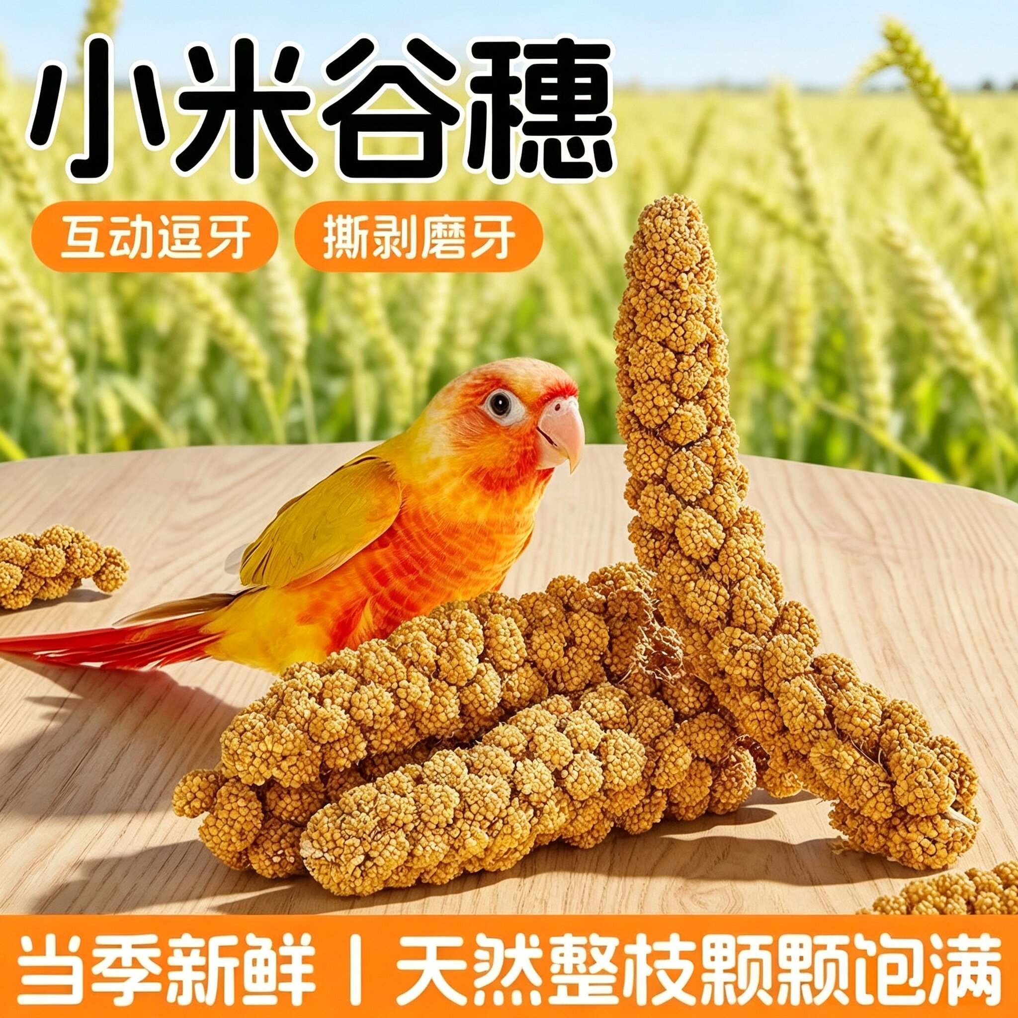26年当季新谷穗鸟食造景两用