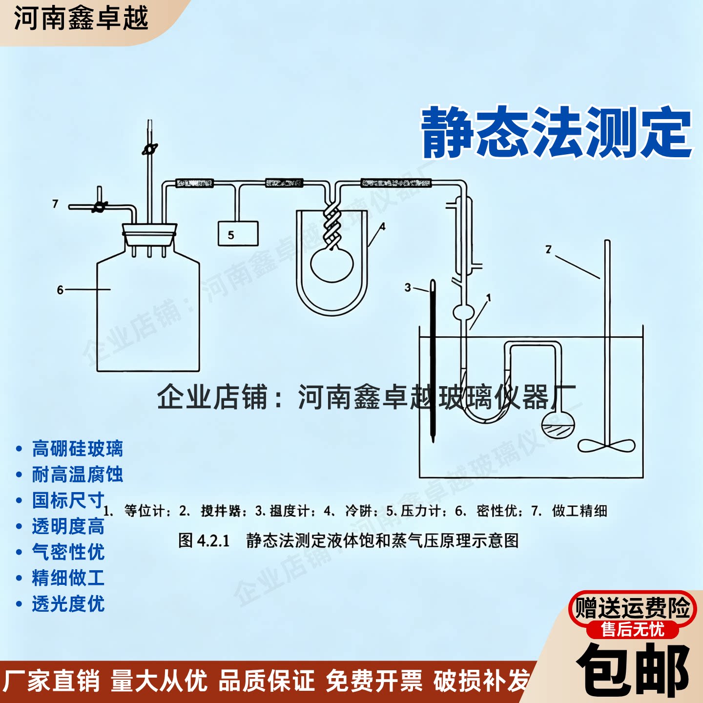 静态法测定液体饱和蒸气压的装置