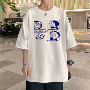 短袖男生夏季t恤新款美式夏天潮牌半袖宽松圆领休闲上衣体恤男款