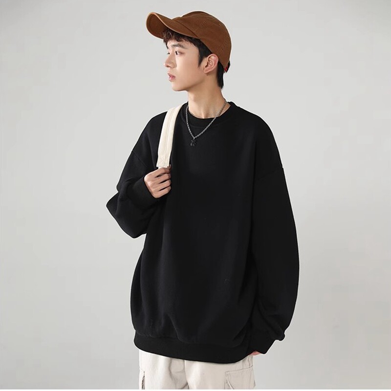 卫衣男士2023春秋款ins潮牌圆领上衣服宽松薄款学生长袖t恤打底衫