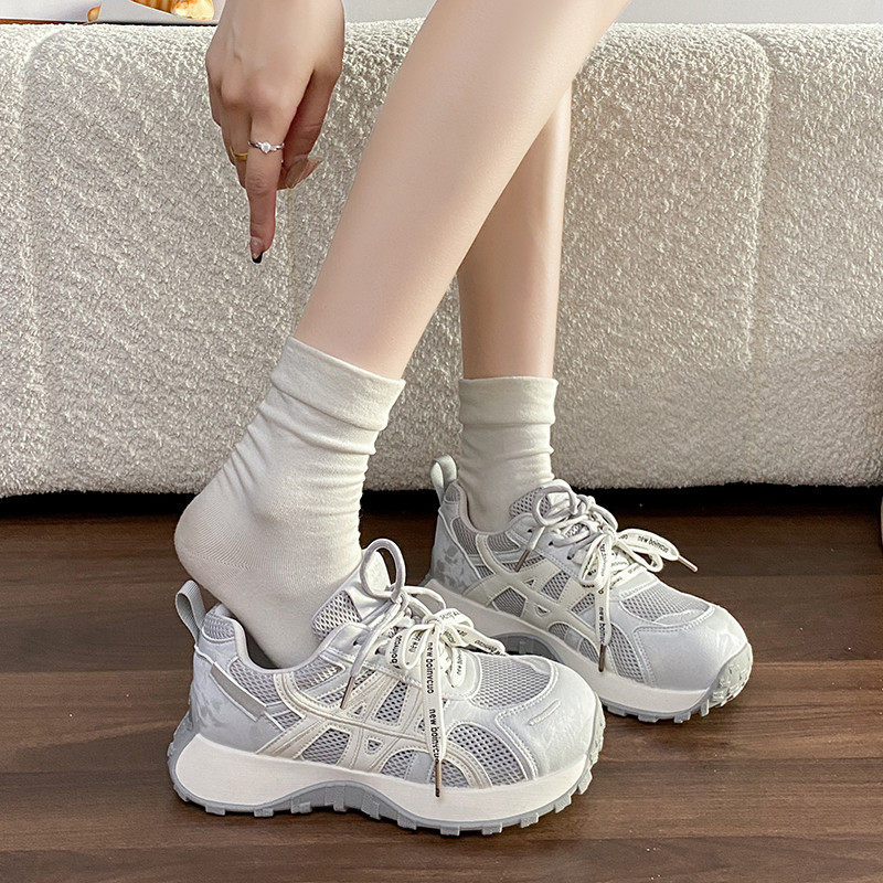 小蛮腰阿甘鞋女2026年夏季新款网面透气百搭休闲老爹鞋厚底运动鞋
