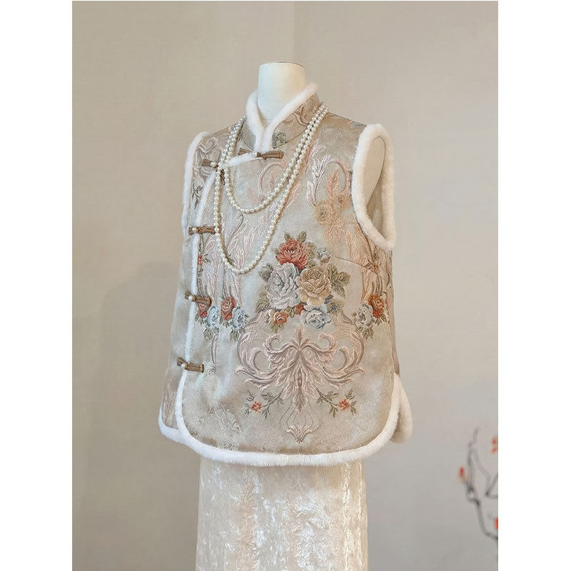 复古时尚休闲保暖马甲2025年秋冬季款汉元素改良文艺国风无袖上衣,女装/女士精品,马夹,淘宝优惠券,粉丝福利购,淘宝优惠卷