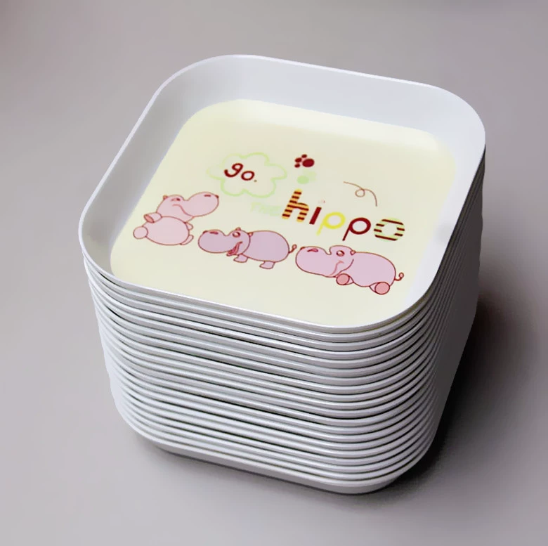 Chén chén đĩa bánh bao món ăn melamine bộ đồ ăn gia dụng đồ ăn nhẹ khay bánh mì khay nước nóng chai nước