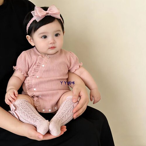 满月婴儿衣服夏装薄款纯棉包屁衣