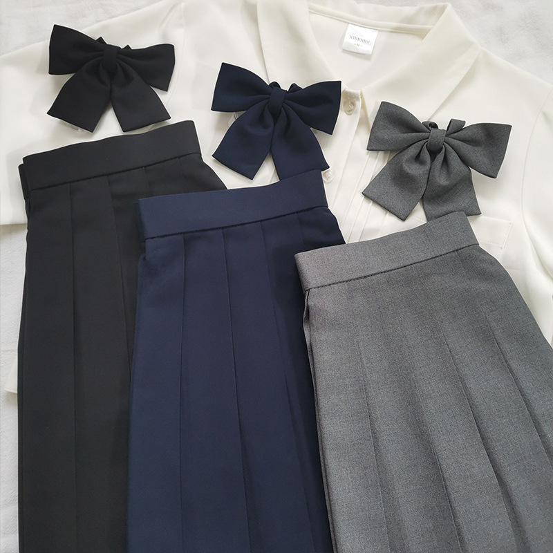 樱奈家原创JK制服裙纯色A字裙