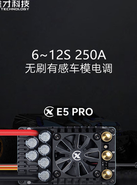 雄才E5PRO1比5有感无刷电调12S防水250A1/5RC遥控模型车电设