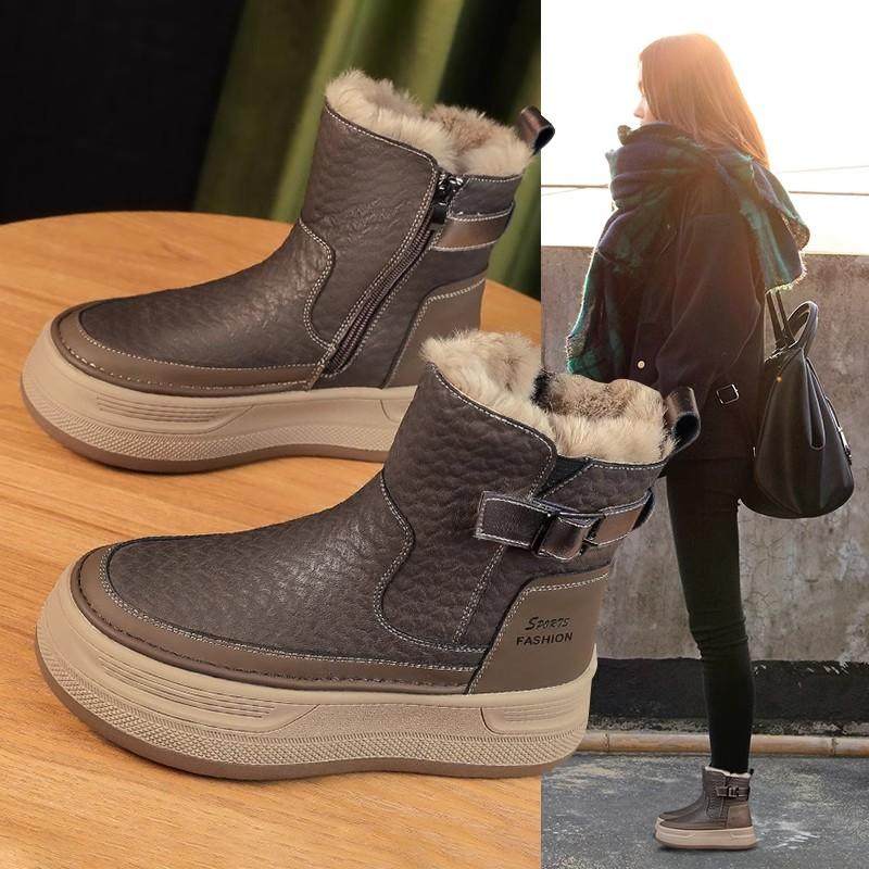 2026冬季新款软面皮毛雪地靴女鞋加绒加厚保暖5cm防滑东北大棉鞋,女鞋,时尚雪地靴,淘宝优惠券,粉丝福利购,淘宝优惠卷