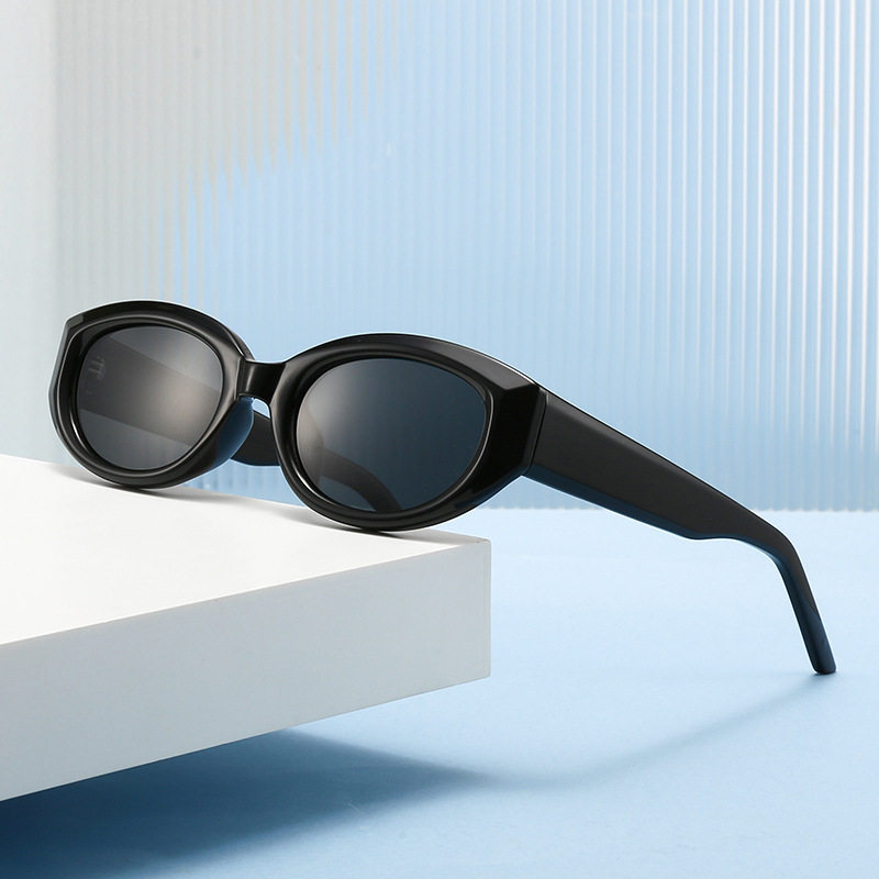 TR90插针偏光太阳镜女款防紫外线圆形开车墨镜美式复古包邮