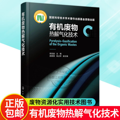 有机废物热解气化技术 陈冠益 废物资源化实用技术图书 热解气化原理与过程 分析仪器与测试方法 高校环境工程能源工程专业参考