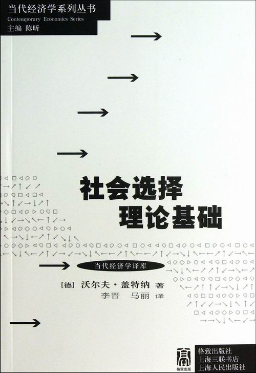 正版包邮 社会选择理论基础 沃尔夫·盖特纳 书店 经济学基础理论书籍 畅想畅销书