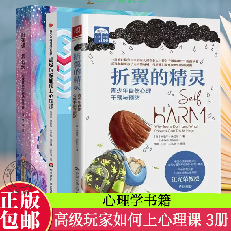 正版包邮 折翼的精灵+高级玩家如何上心理课+心理课 怎么玩 心理教师实阶手册 青少年自伤心理干预与预防 心理健康教育