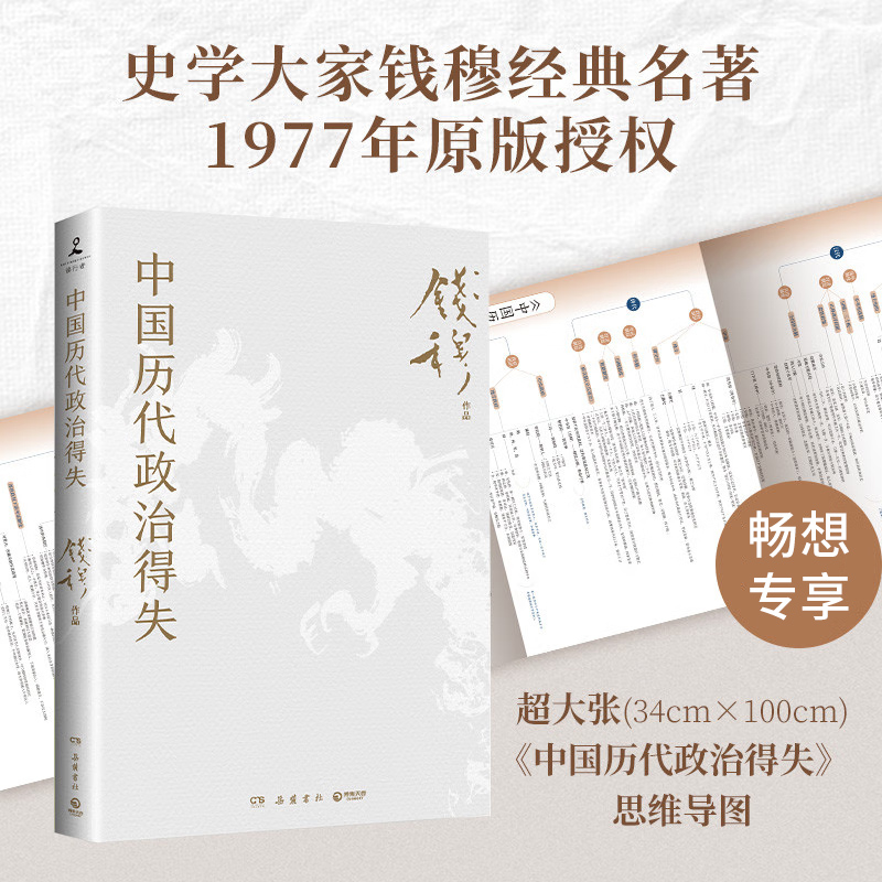 中国历代政治得失  史学大家钱穆经典名著1977年原版 汉唐宋明清五个朝代的政府组织、选举考试制度 政治书籍