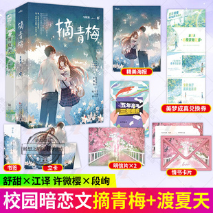 摘青梅+渡夏天 车厘酒著甜萌治愈小说 校霸竹马小青梅 现代都市青梅竹马校园文学青春言情小说实体书图书籍 悦读纪官方正版