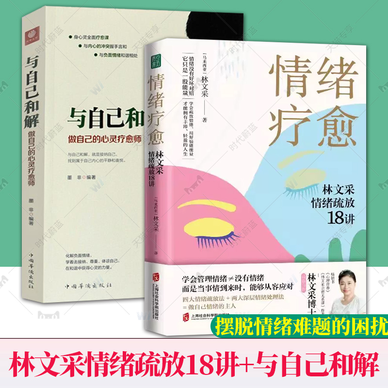 2册 情绪疗愈 林文采情绪疏放18讲+与自己和解 做自己的心灵疗愈师墨非林文采释放掉不良情绪疗愈原生家庭情绪难题的困扰