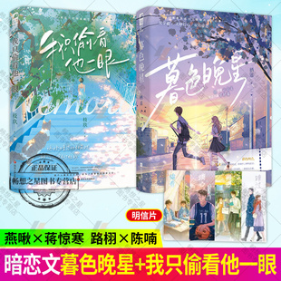 暮色晚星+ 我只偷看他一眼 枝玖 栖遥著 天降竹马青春校园双学霸双向暗恋文言情小说实体书籍 骄傲小公主 VS 矢志不渝守护者