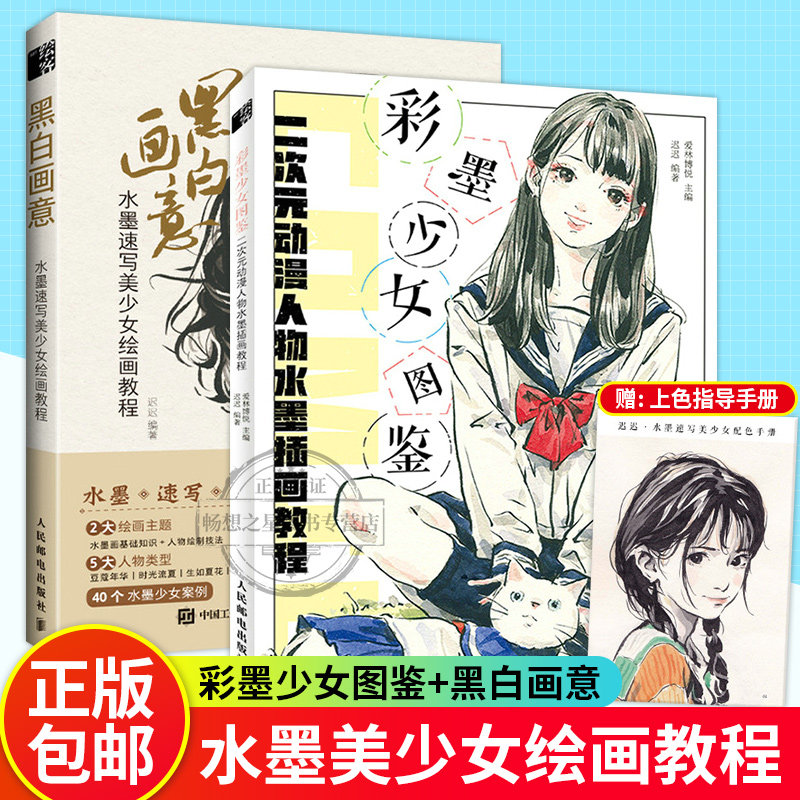迟迟绘画教程套装2册人民邮电