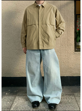 OBSERVER SSA 户外机能风简洁侧口袋工装cleanfit长袖衬衫