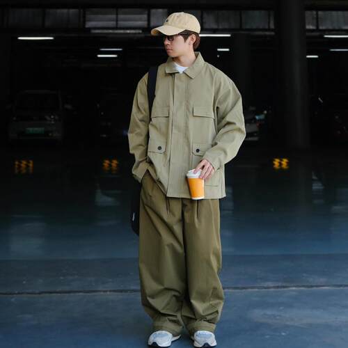 夹克多口袋秋冬宽松户外机能
