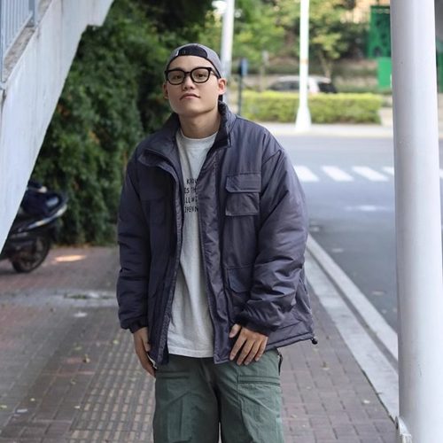 observer厚秋冬工装多口袋棉服