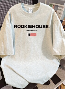 美式高街白色纯棉短袖t恤女夏季2025新款爆款设计感小众情侣上衣