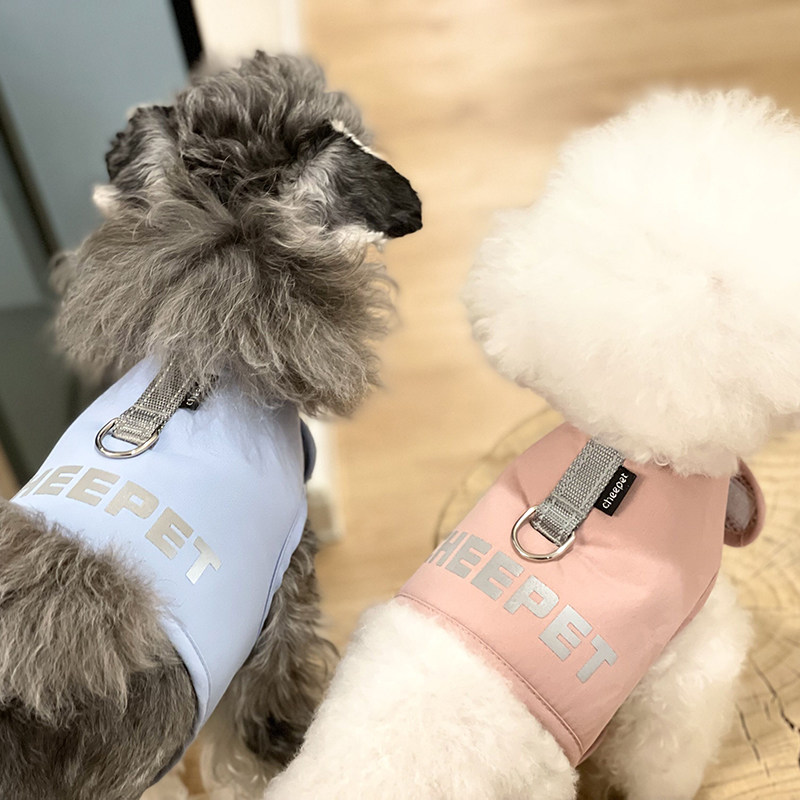 狗狗牵引绳反光字背心式胸背带粘扣泰迪狗链子狗绳小型犬宠物用品