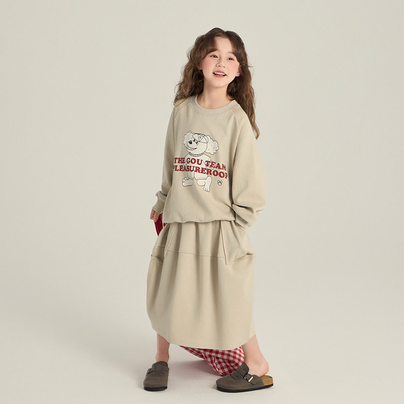 女童洋气休闲半身裙两件套装春款