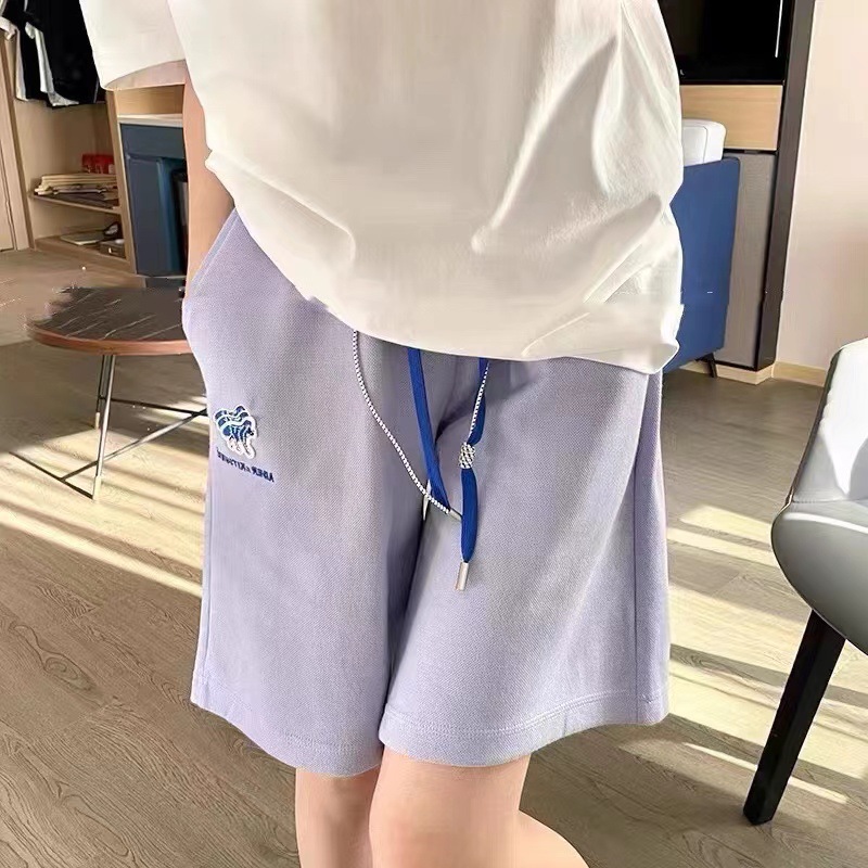 夏季新款ADER狐狸刺绣短裤宽松运动男女同款运动裤潮牌情侣